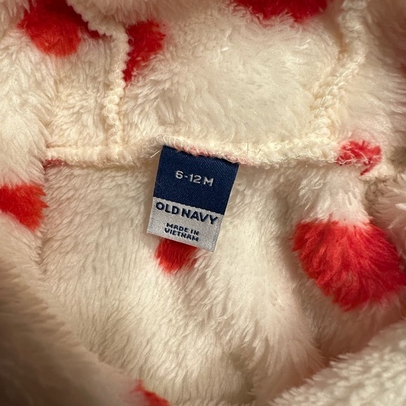Baby Girl Old Navy Heart Bodysuit Hoodie - Size 6-12 M - NWOT - Picture 5 of 5